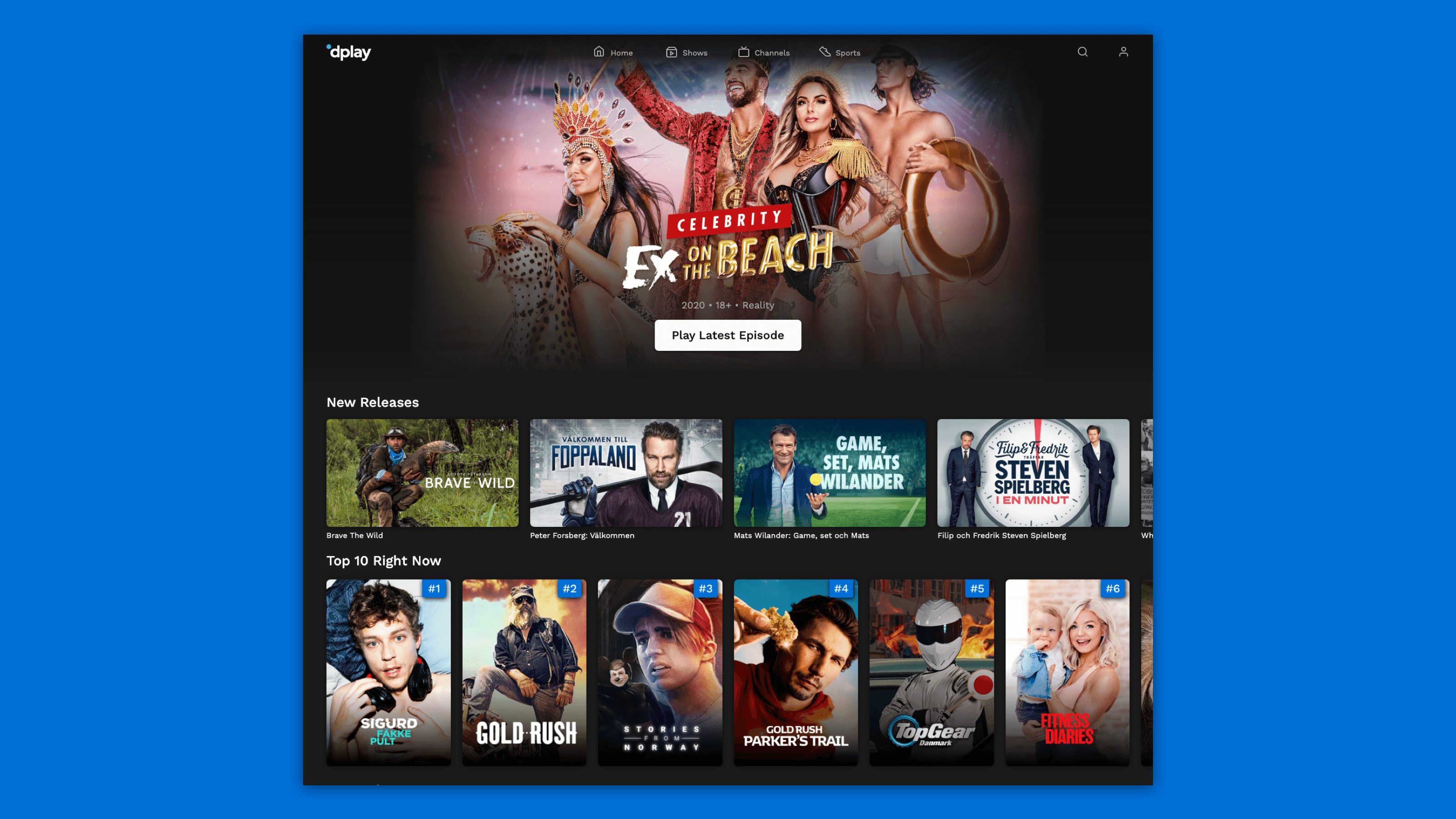 Dplay Web Rebrand Prototype